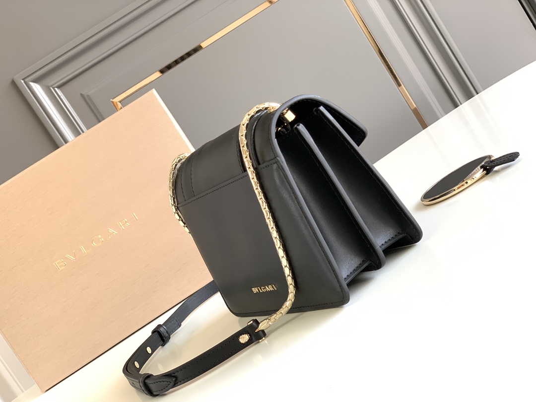 Bvlgari Serpenti Forever Crossbody Bag Black